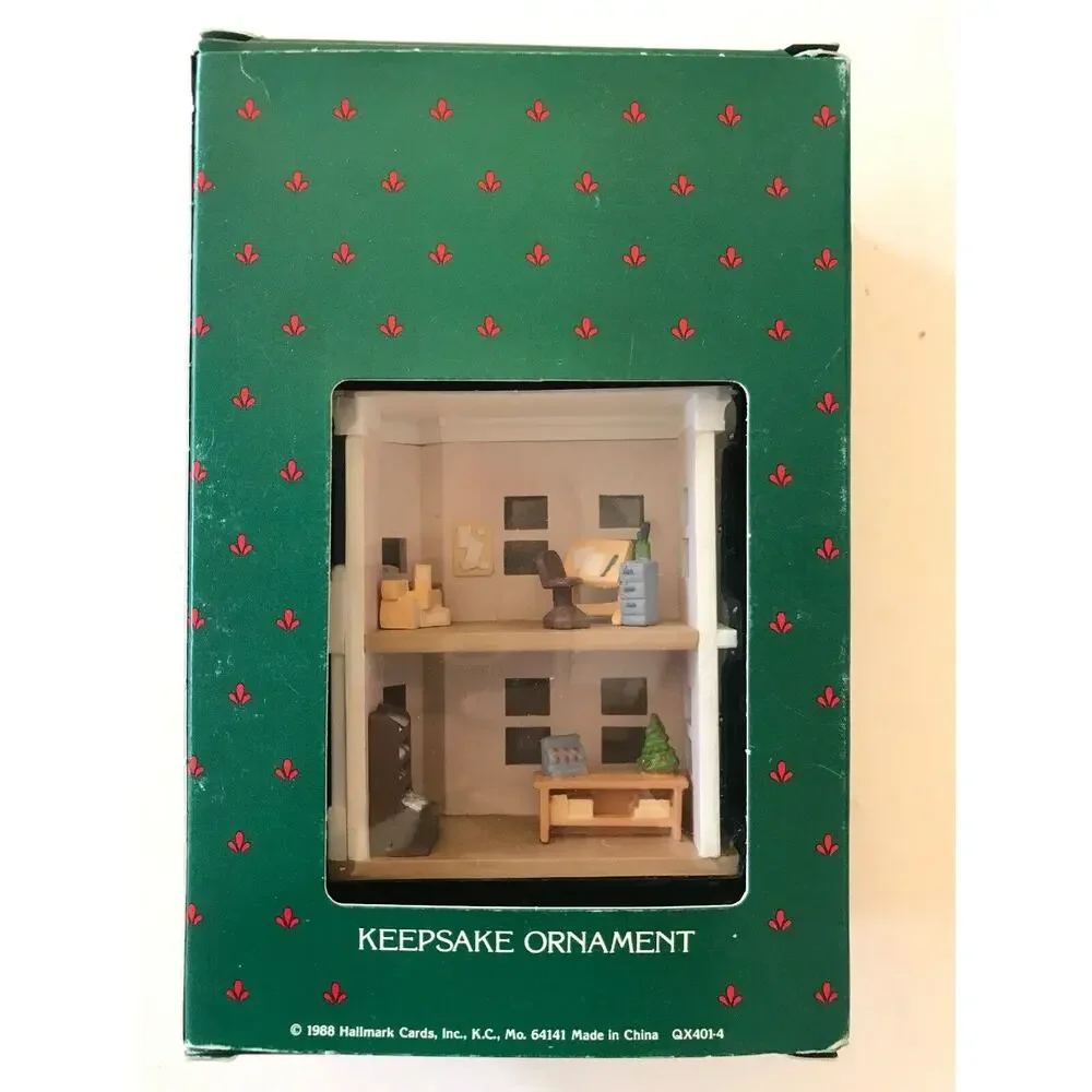 Hallmark Ornament HALL BROS CARD SHOP 5th In Series 1988 Nostalgic Houses Boxed